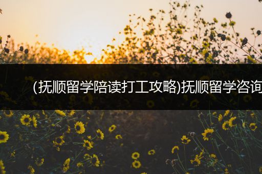 （抚顺留学陪读打工攻略)抚顺留学咨询