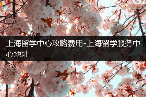 上海留学中心攻略费用-上海留学服务中心地址