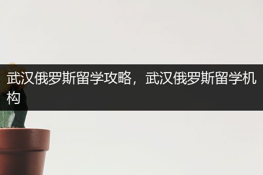 武汉俄罗斯留学攻略，武汉俄罗斯留学机构