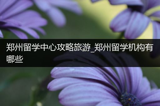 郑州留学中心攻略旅游_郑州留学机构有哪些