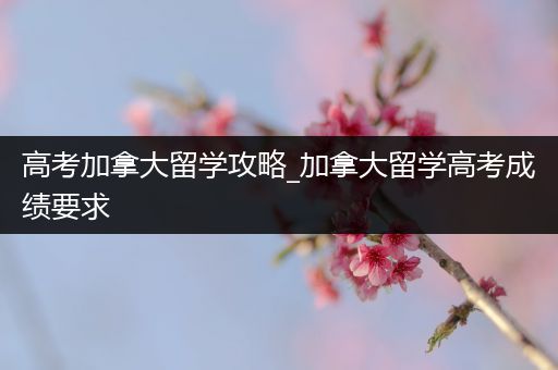 高考加拿大留学攻略_加拿大留学高考成绩要求