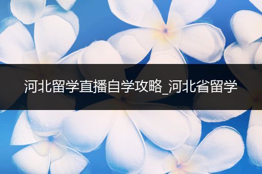 河北留学直播自学攻略_河北省留学