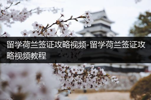 留学荷兰签证攻略视频-留学荷兰签证攻略视频教程