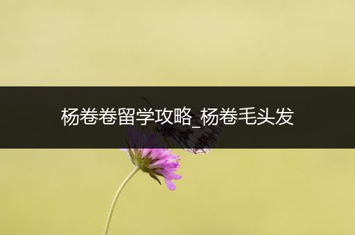 杨卷卷留学攻略_杨卷毛头发