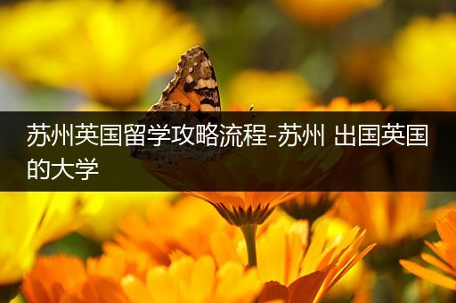 苏州英国留学攻略流程-苏州 出国英国的大学