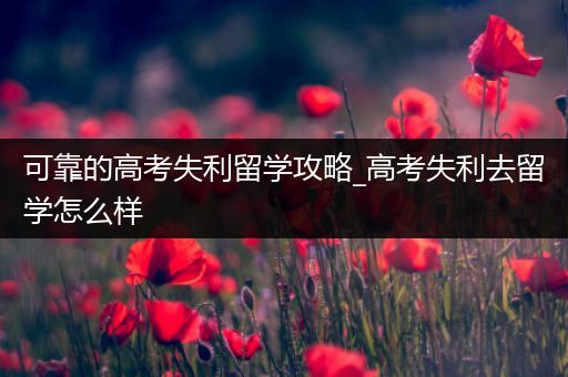 可靠的高考失利留学攻略_高考失利去留学怎么样