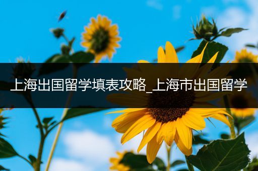 上海出国留学填表攻略_上海市出国留学