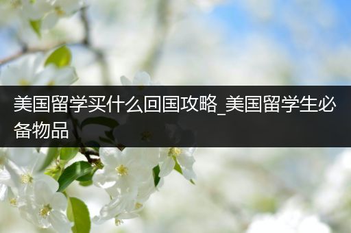 美国留学买什么回国攻略_美国留学生必备物品