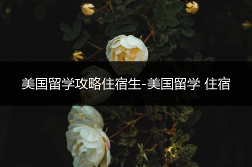 美国留学攻略住宿生-美国留学 住宿