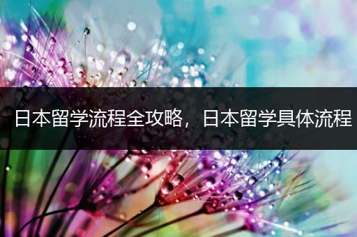 日本留学流程全攻略，日本留学具体流程