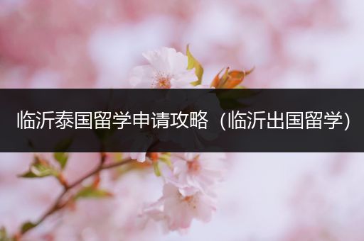 临沂泰国留学申请攻略（临沂出国留学）