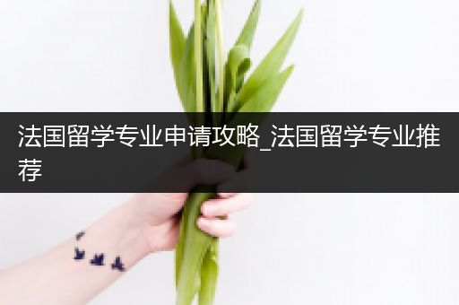法国留学专业申请攻略_法国留学专业推荐