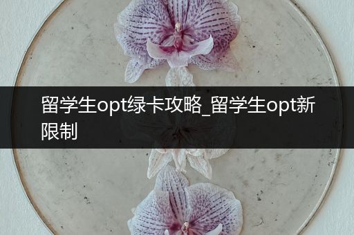 留学生opt绿卡攻略_留学生opt新限制
