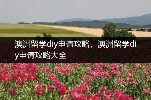 澳洲留学diy申请攻略，澳洲留学diy申请攻略大全