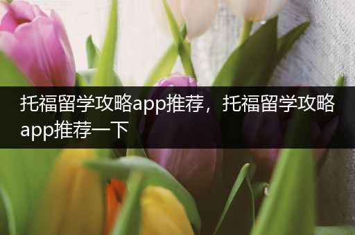 托福留学攻略app推荐，托福留学攻略app推荐一下