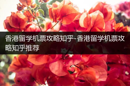 香港留学机票攻略知乎-香港留学机票攻略知乎推荐