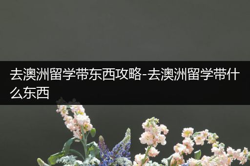 去澳洲留学带东西攻略-去澳洲留学带什么东西