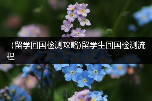 （留学回国检测攻略)留学生回国检测流程