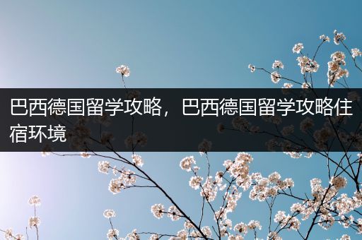 巴西德国留学攻略，巴西德国留学攻略住宿环境