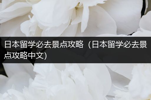 日本留学必去景点攻略（日本留学必去景点攻略中文）