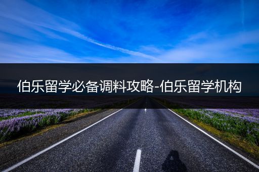 伯乐留学必备调料攻略-伯乐留学机构