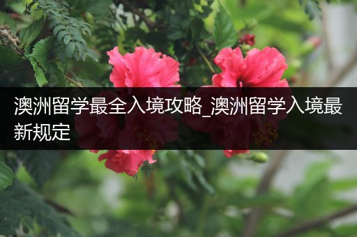 澳洲留学最全入境攻略_澳洲留学入境最新规定