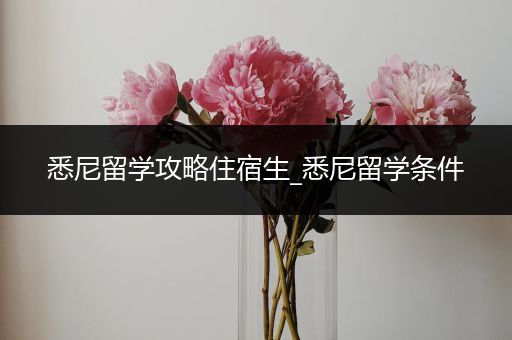 悉尼留学攻略住宿生_悉尼留学条件