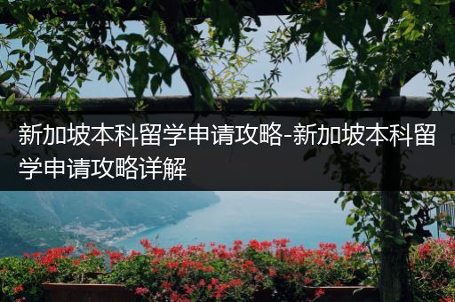 新加坡本科留学申请攻略-新加坡本科留学申请攻略详解