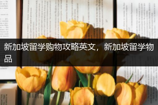 新加坡留学购物攻略英文，新加坡留学物品