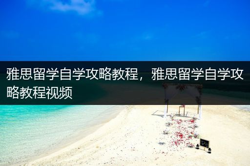 雅思留学自学攻略教程，雅思留学自学攻略教程视频