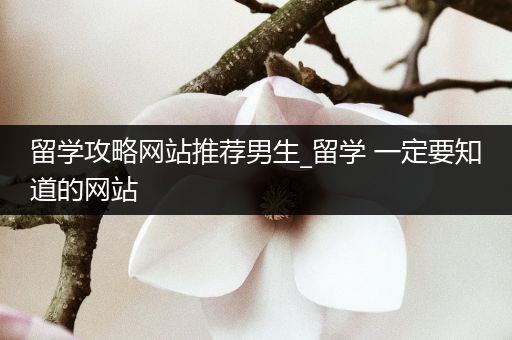 留学攻略网站推荐男生_留学 一定要知道的网站