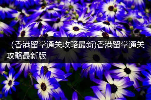 （香港留学通关攻略最新)香港留学通关攻略最新版