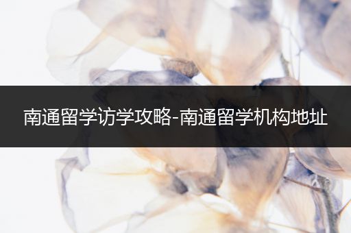 南通留学访学攻略-南通留学机构地址