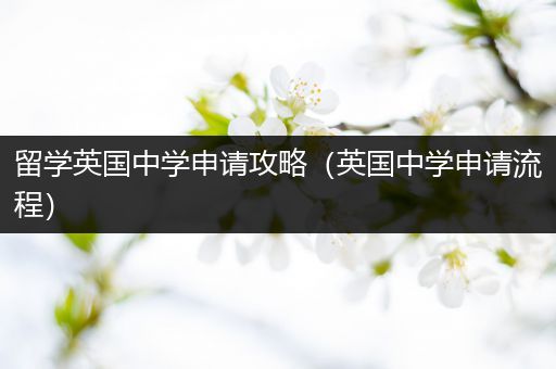 留学英国中学申请攻略（英国中学申请流程）