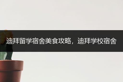 迪拜留学宿舍美食攻略，迪拜学校宿舍