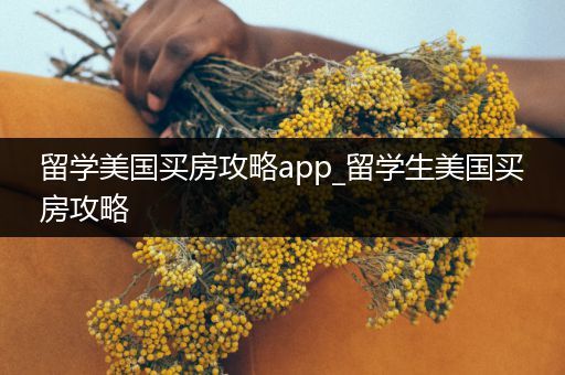 留学美国买房攻略app_留学生美国买房攻略