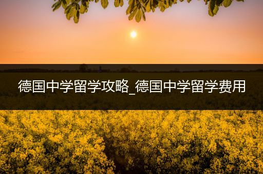 德国中学留学攻略_德国中学留学费用