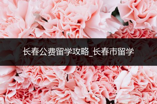长春公费留学攻略_长春市留学