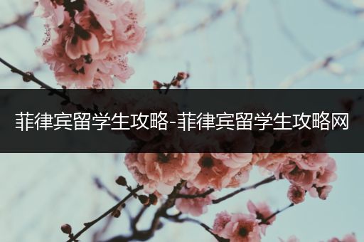 菲律宾留学生攻略-菲律宾留学生攻略网