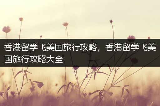 香港留学飞美国旅行攻略，香港留学飞美国旅行攻略大全