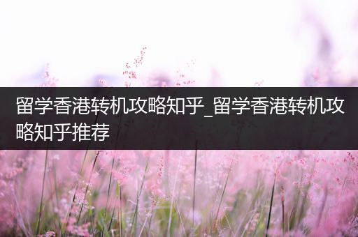 留学香港转机攻略知乎_留学香港转机攻略知乎推荐