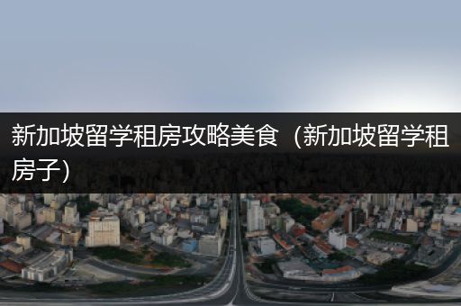 新加坡留学租房攻略美食（新加坡留学租房子）