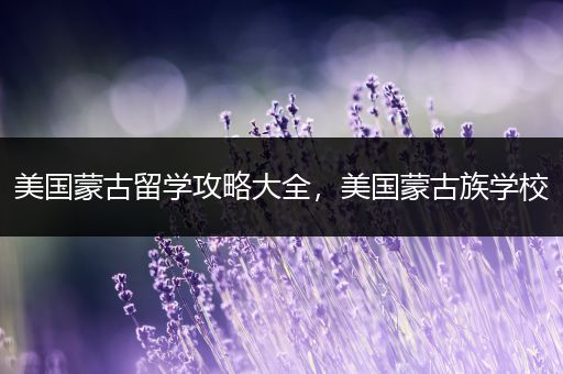 美国蒙古留学攻略大全，美国蒙古族学校