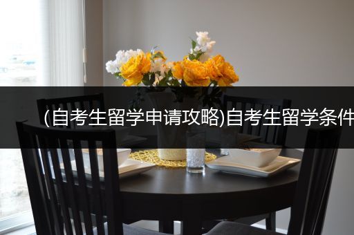 （自考生留学申请攻略)自考生留学条件