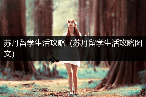 苏丹留学生活攻略（苏丹留学生活攻略图文）