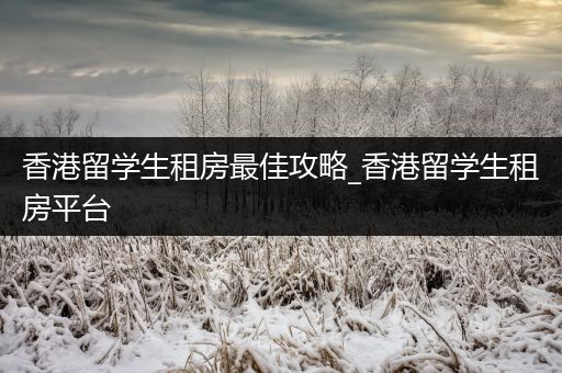 香港留学生租房最佳攻略_香港留学生租房平台
