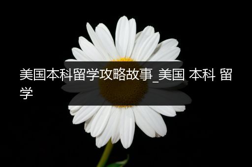 美国本科留学攻略故事_美国 本科 留学