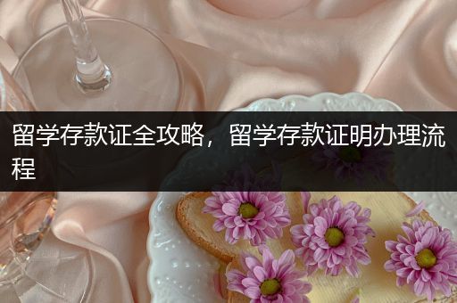 留学存款证全攻略，留学存款证明办理流程