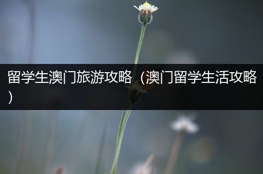 留学生澳门旅游攻略（澳门留学生活攻略）