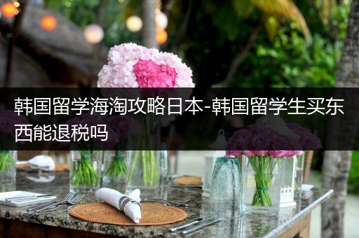韩国留学海淘攻略日本-韩国留学生买东西能退税吗